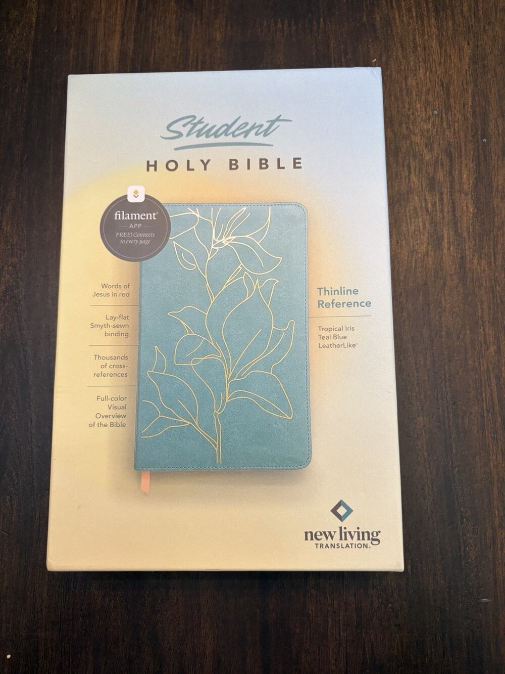 NLT Student Bible, Thinline Reference, Filament Enabled (LeatherLike, Tropical,